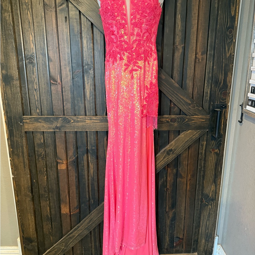 Stunning Pink Sequin Gown